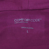 Comfort Code by Cuddl Duds Stretch Jersey Knit Open Front Cardigan Berry L