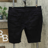 DG2 by Diane Gilman Classic Stretch Pull On Bermuda Shorts Black Petite Plus 1X