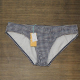 Kona Sol Women's Gingham Textured Medium Coverage Hipster Bottom Bikini