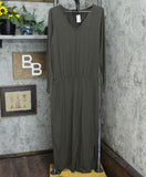 G.I.L.I. Women's Peached Knit Long Sleeve V-Neck Dress