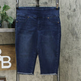 DG2 by Diane Gilman Women's Classic Stretch Pull On Bermuda Shorts Indigo Small