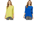 Nina Leonard Women's Pleated Back Tunic Top