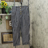 Who What Wear Women's Striped High Rise Cropped Straight Trousers