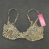 Xhilaration Women's Animal Print Smocked Underwire Bikini Top