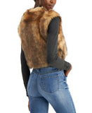 INC International Concepts Women's Faux Fur Fox Shrug Vest
