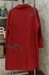 Rara Avis By Iris Apfel Women's Wool Blend Animal Embroidered Coat