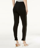 INC International Concepts Women's Curvy Satin Contrast Skinny Pants