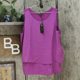 DG2 by Diane Gilman Women's Woven and Knit Tank Top