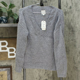 Hippie Rose Women's Junior Fit V-Neck Chenille Sweater