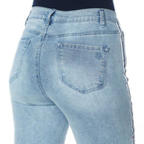 DG2 by Diane Gilman Women's Plus Stretch Embroidered Stripe Skinny Jean