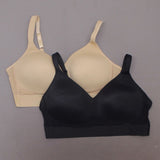 Rhonda Shear 2 Pack Mesh Back Detail Molded Cup Bras Nude/ Black Plus 2X