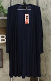 Nina Leonard Women's Miracle Matte Duster Cardigan With Back Tie
