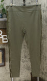 G by Giuliana G By Women's Jet Set Leggings with Side Stripe Dark Olive 2X Tall