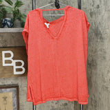 Skinnygirl Women's Plus Size Lana V-Back Burnout T-Shirt