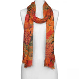 Patricia Nash Women's Multi Floral Print Scarf Orange