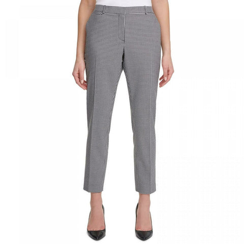 Tommy Hilfiger Women's Gingham Slim Straight Ankle Dress Pants