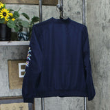 Susan Graver Women's Embroidered Peachskin Bomber Jacket