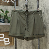 MPG Mondetta Performance Gear Pleated Stretch Cuffed Travel Shorts Olive XL