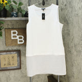 Alfani Women's Sleeveless Woven Hem Tunic Blouse