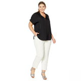 Vince Camuto Women's Plus Size Oasis Bloom Popover Blouse