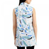 Alfani Women's Sleeveless Button Up Print Tunic Blouse