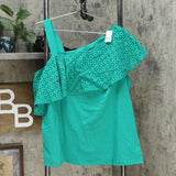 NWT MOTTO Plus Size Geometric Eyelet Top. 648754-Plus 2X