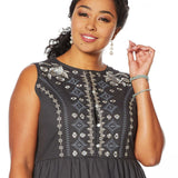 LaBellum by Hillary Scott Women's Plus Size Embroidered Maxi Dress