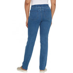 Denim & Co Petite Modern Denim Slim Straight Leg Pull-On Jeans