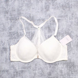 Auden Women's Ace Lightly Lined Lace Demi Racerback Bra