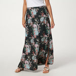 Tolani Collection Petite Floral Pull-On Woven Maxi Skirt