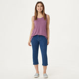 LOGO by Lori Goldstein 5-Pocket Straight-Leg Capri Jeans