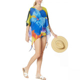 Colleen Lopez Women's Chiffon Floral Poncho Top Exploded Floral Small