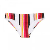 Kona Sol Women's Vertical Stripe Medium Coverage Hipster Bikini Bottom