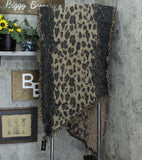 INC International Concepts Women's Leopard Sequin Blanket Scarf