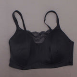 Rhonda Shear Women's Molded Cup Bra With Lace Detail Black XL