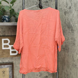 NWT DG2 By Diane Gilman Womens Print/Solid Dolman-Sleeve Top. 677334 X-Small