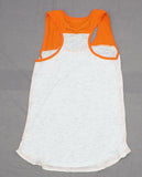 Blue 84 Women's Burnout Colorblock Tank Top Orange / White Large