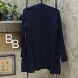 Isaac Mizrahi Live! Essentials Women's Open Front Cardigan Dark Navy Small