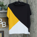 Alfani Plus Size Colorblocked Dropped Shoulder Popover Knit Top Marigold 3X