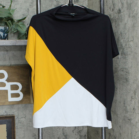 Alfani Plus Size Colorblocked Dropped Shoulder Popover Knit Top Marigold 3X