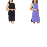 IMAN Women's Boho Chic Sleeveless Layered Knit Midi Dress