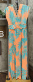 IMAN Women's Boho Chic Short Sleeve Knit Maxi Dress