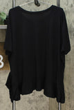 DG2 by Diane Gilman Women's Plus Size Asymmetric Ruffle Hem Top
