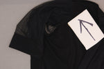 R&M Richards Women's Open Front Mesh 3/4 Sleeve Jacket Black 4