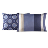 Fairfield Square Collection Reversible 12-Piece Full Comforter Set Navy Blue