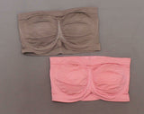 Rhonda Shear 2 Pack Underwire Bandeau Bras Removable Pads Mocha/Pink Plus 1X