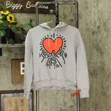 Keith Haring Women's Hooded Graphic Sweatshirt