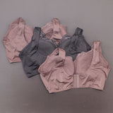 Rhonda Shear Plus Size 3 Pack Betty Pin Up Bras with Back Closure and Removable Pads