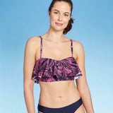 Kona Sol Women's Long Line Flounce Bikini Top