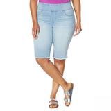 DG2 by Diane Gilman Women's Plus Size Classic Stretch Pull On Bermuda Shorts